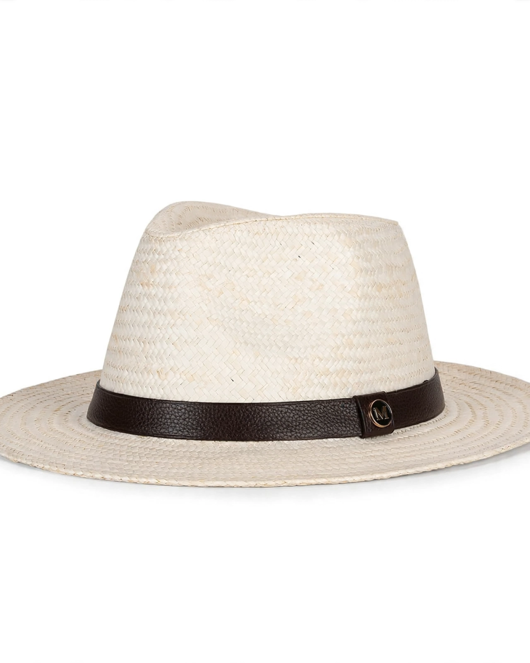 Men's Wide-Brim Paper Straw Sun Hat with Buckle