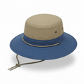 Khaki and sapphire blue