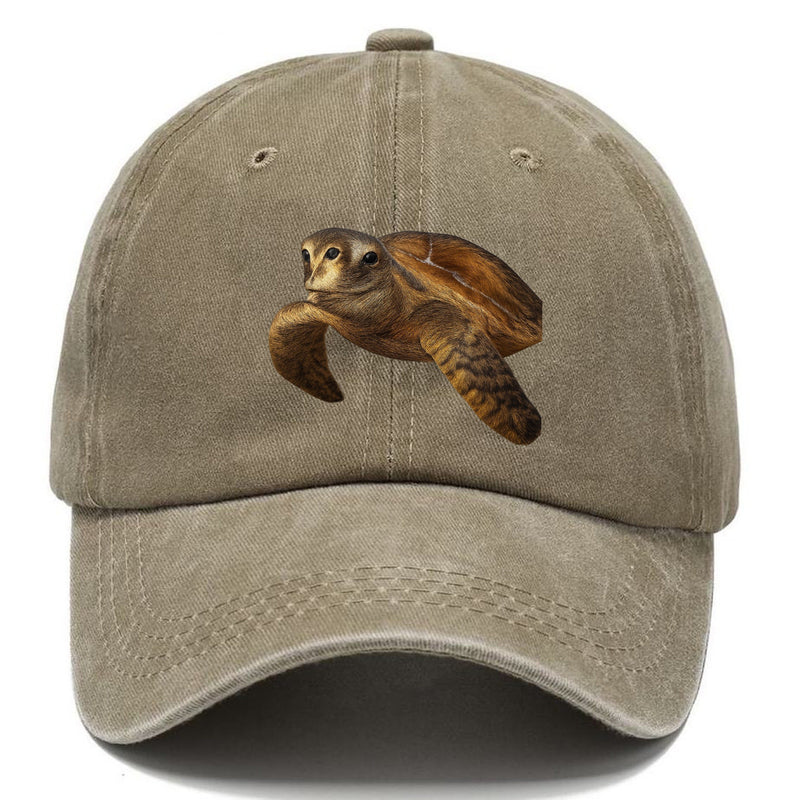 Sea Turtle Portrait Design Classic Cap