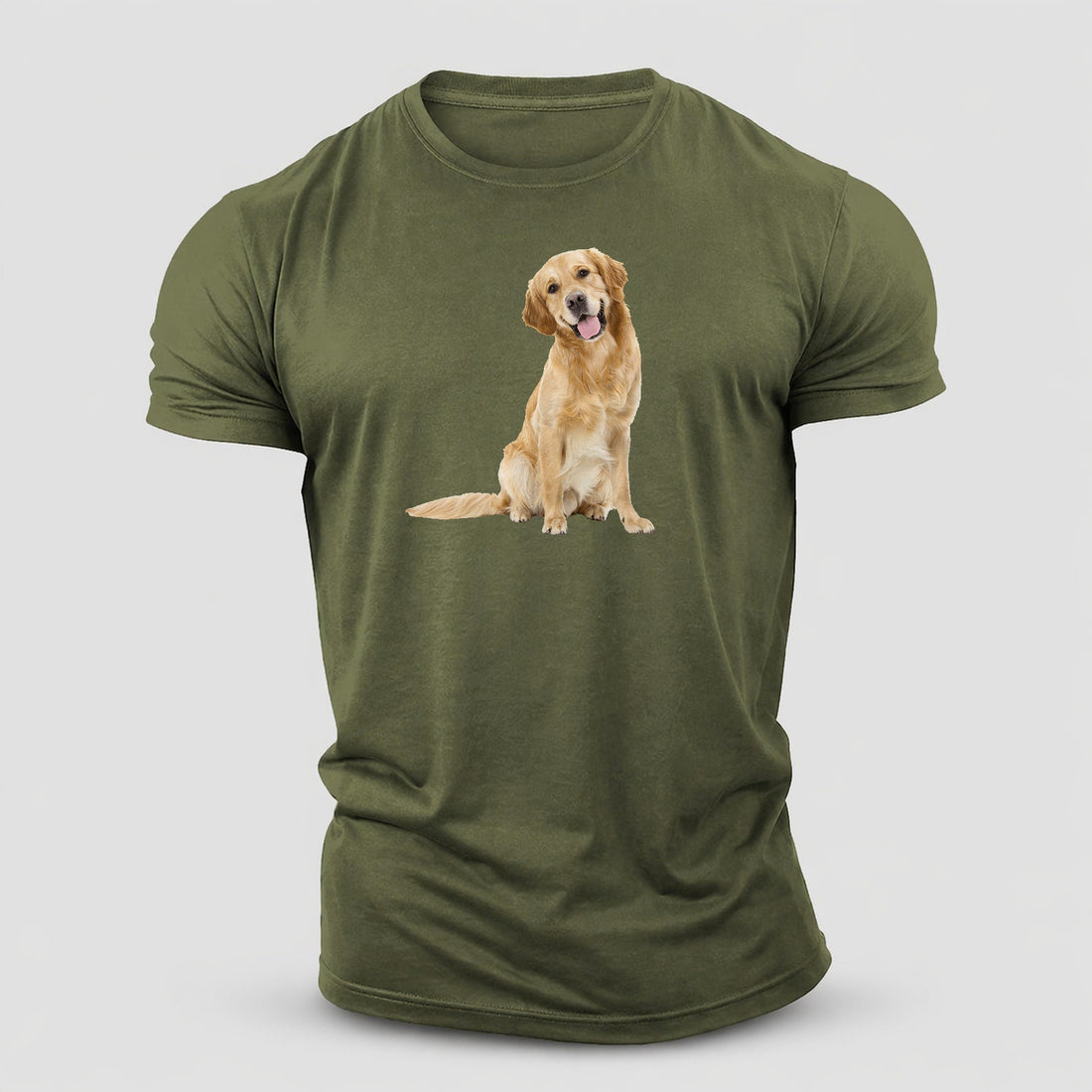 Joyful Golden Retriever With A Radiant Smile Cotton T-Shirt