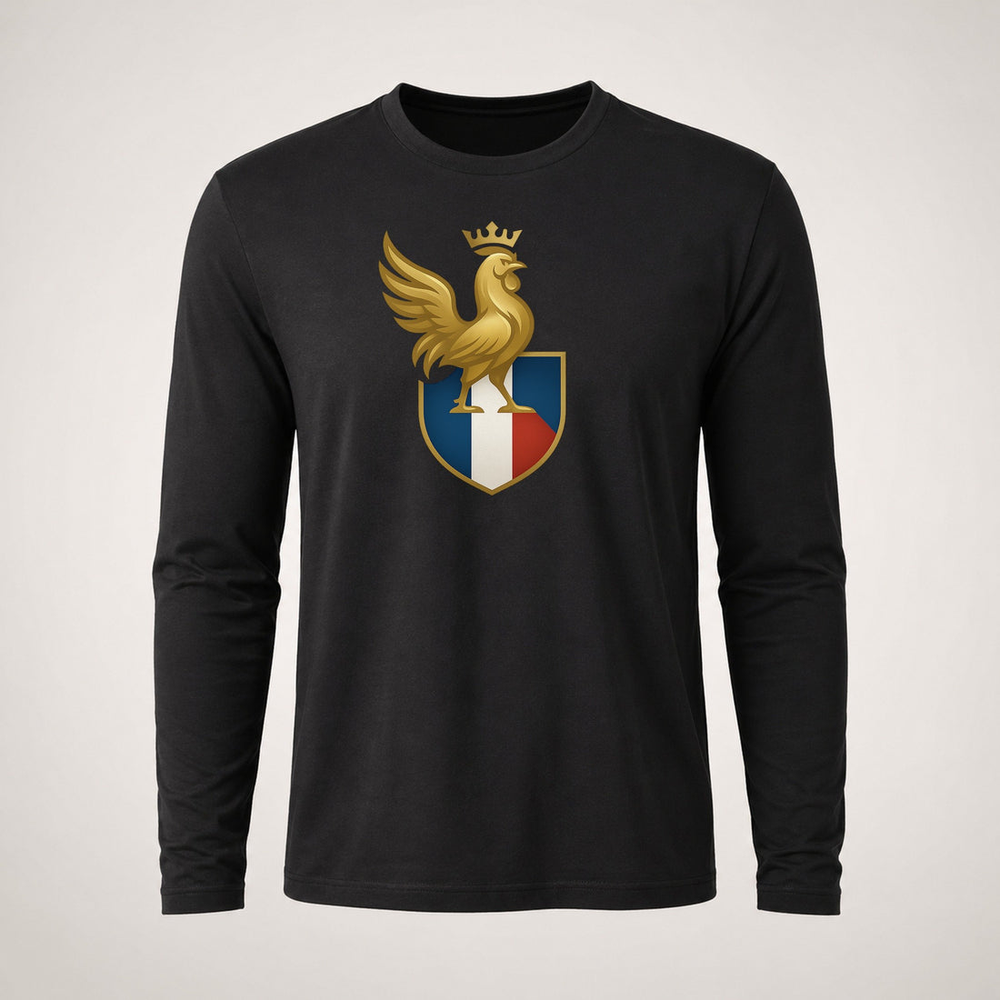 France Gallic Rooster Emblem Premium Design Long Sleeve T-Shirt
