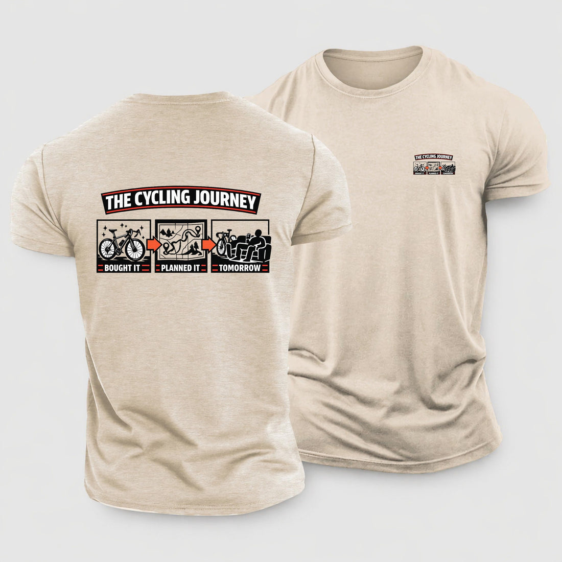 The Cycling Journey Cotton T Shirt