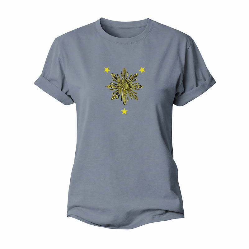 Filipino Cultural Sun Motif Baseball Cap For Big Heads Women's Cotton T-Shirt