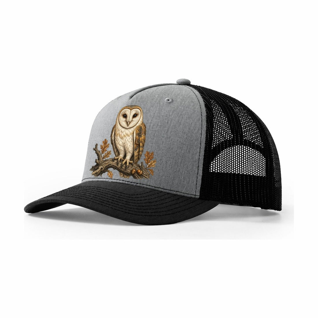 Heart Faced Barn Owl Perched Close Trucker Hat