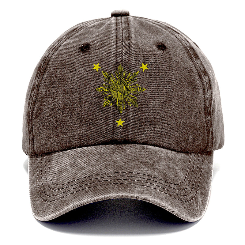 Filipino Cultural Sun Motif Baseball Cap For Big Heads Classic Cap