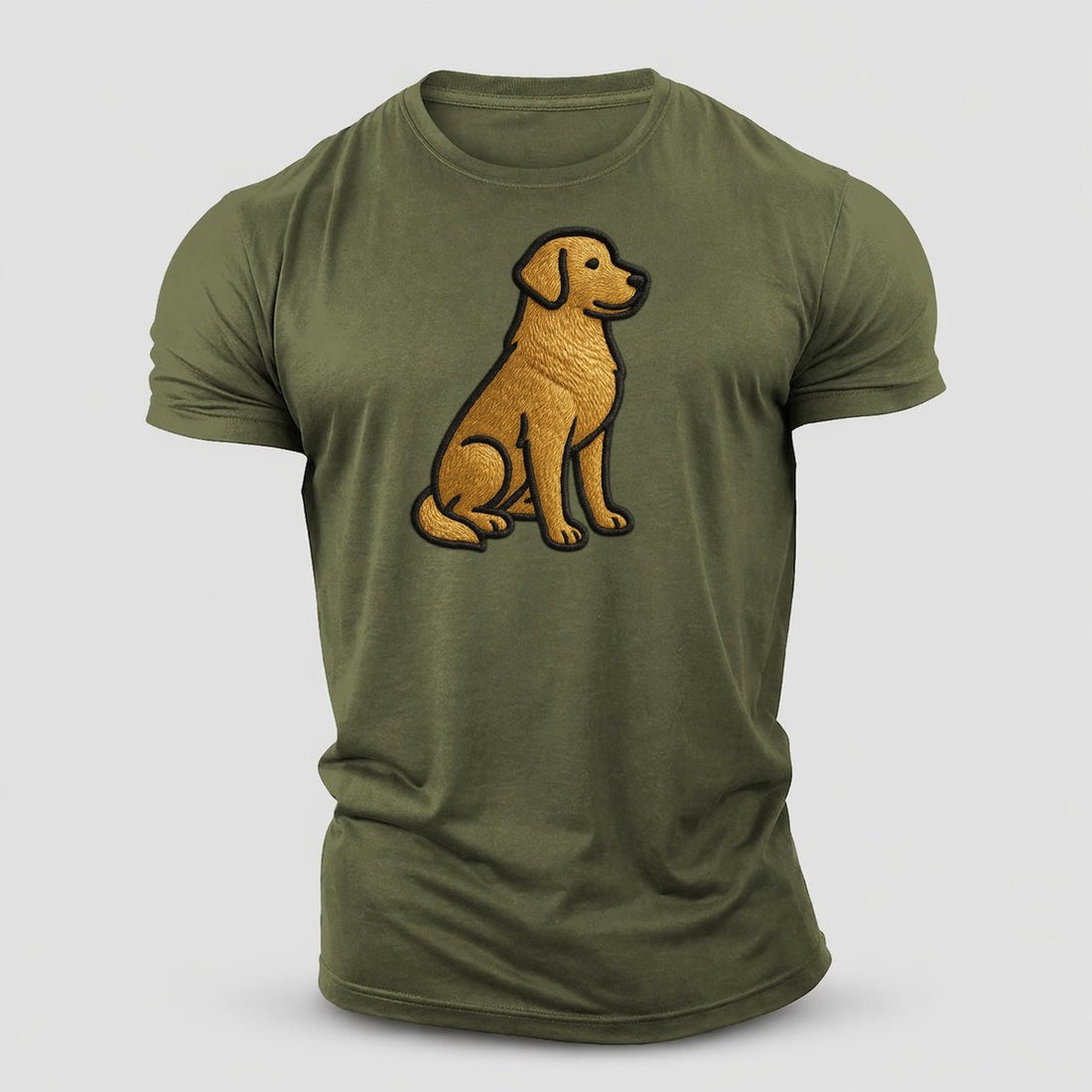 Golden Retriever - Contemporary Geometri - Classic Cap Cotton T-Shirt