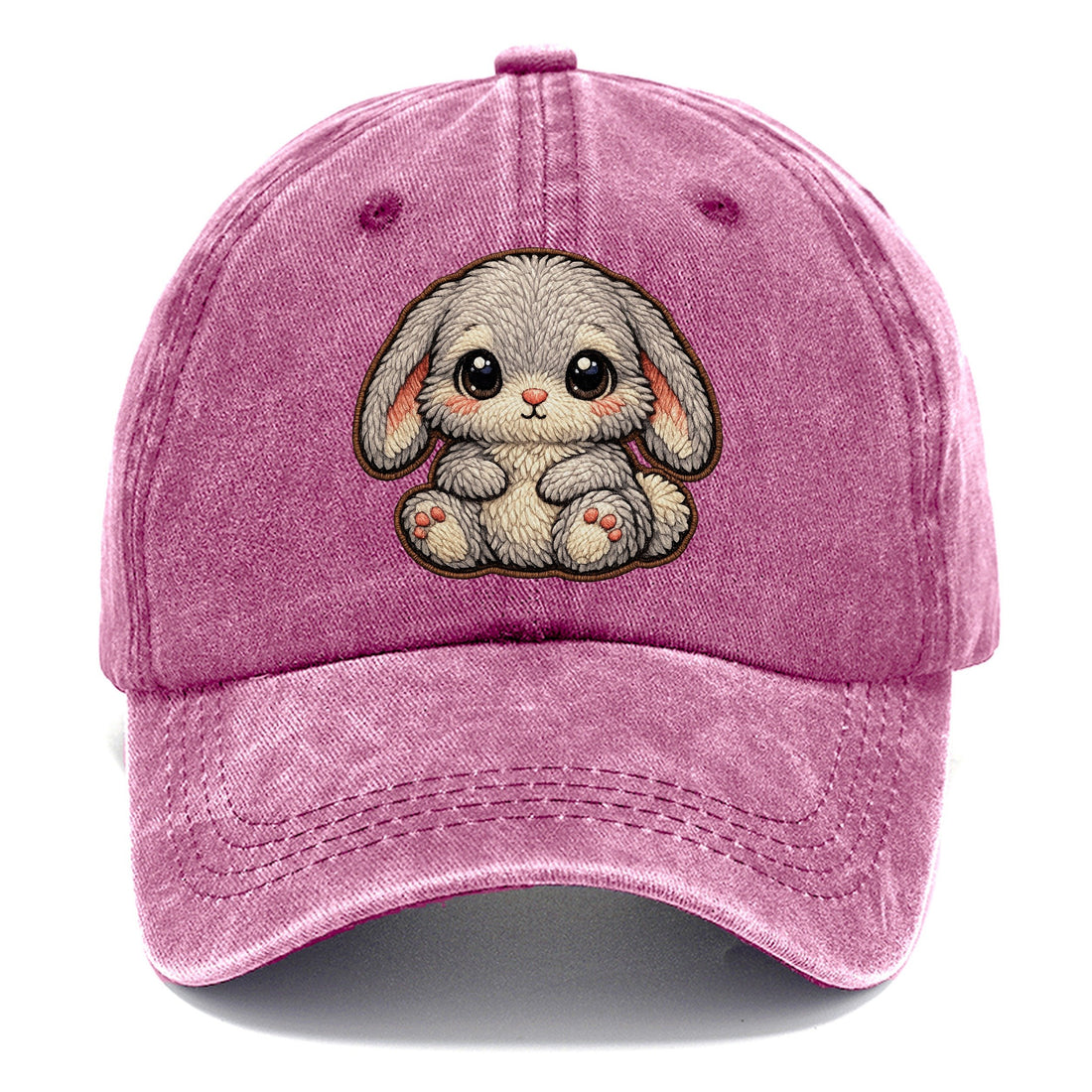 Baby Rabbit Plush Embroidered Keepsake Patch Classic Cap