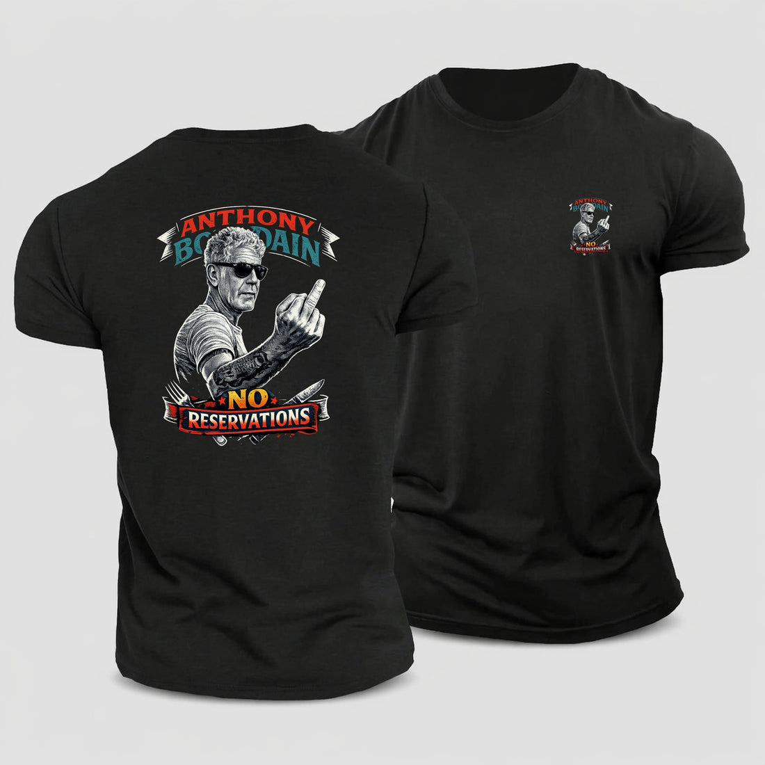 Anthony Bourdain Middle Finger Cotton T-Shirt
