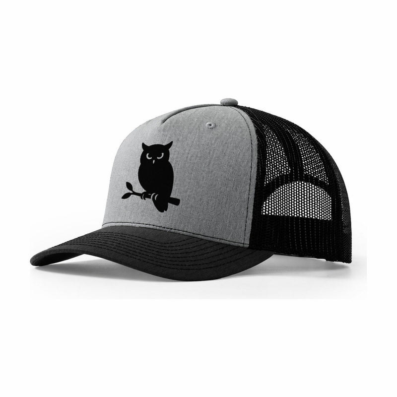 Owl Perched On Branch At Night Trucker Hat