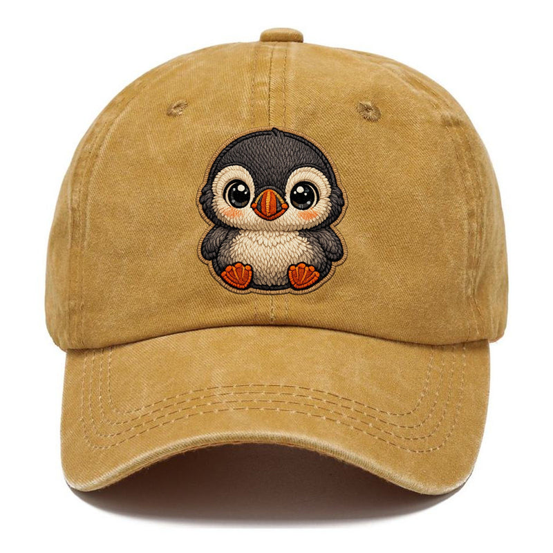 Baby Puffin Chick Plush Embroidered Keepsake Classic Cap