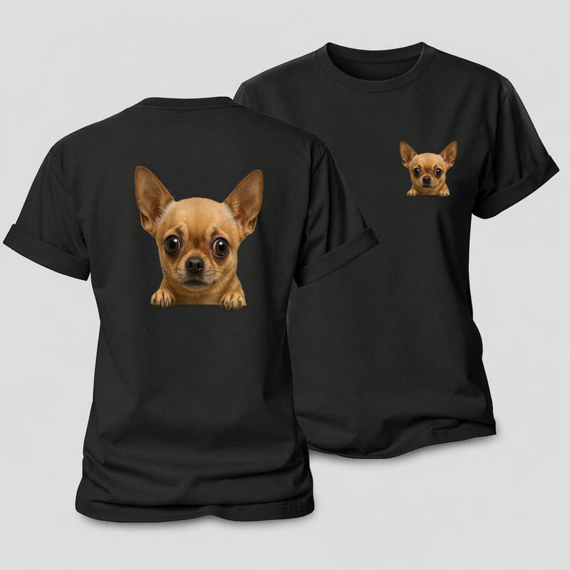 Chihuahua - Modern Tiny Dog Logo With Bo Cotton T-Shirt