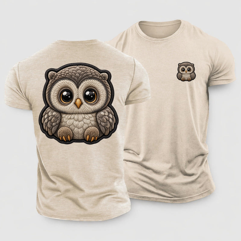 Baby Owlet Plush Keepsake Patch Cotton T-Shirt