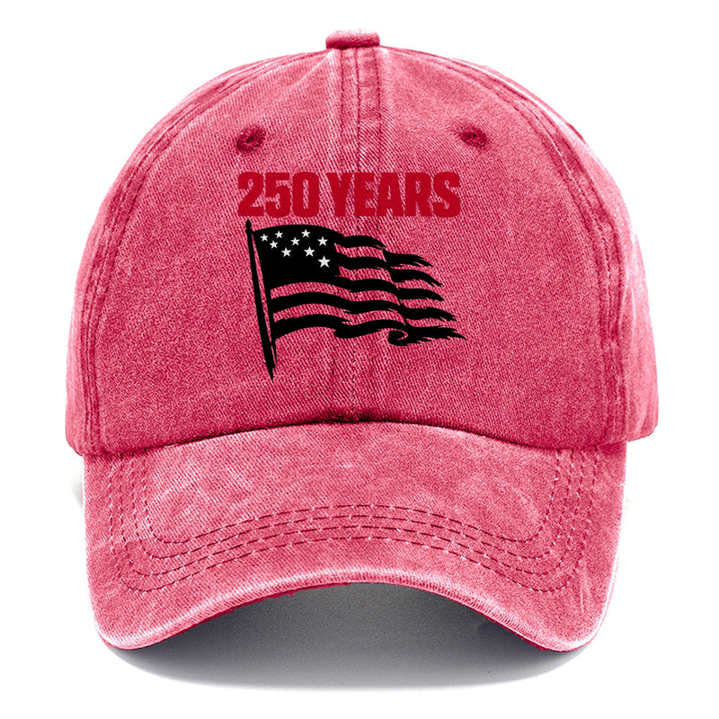 Single Weathered American Flag Silhouette 250 Classic Cap