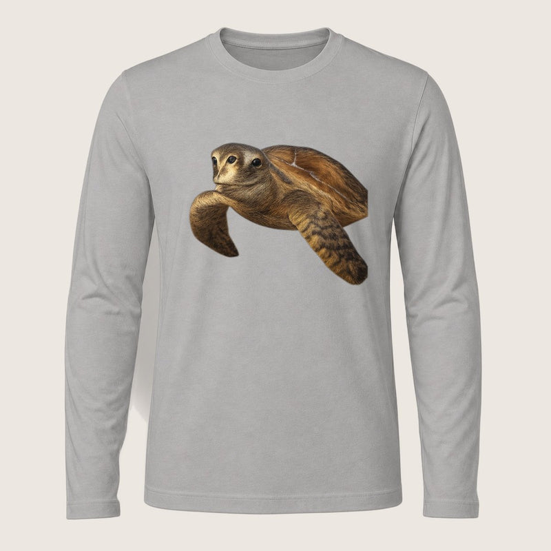 Sea Turtle Portrait Design Long Sleeve T-Shirt