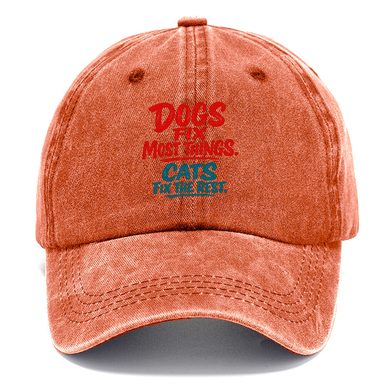 Dogs Fix Most Things, Cats Fix The Rest Classic Cap