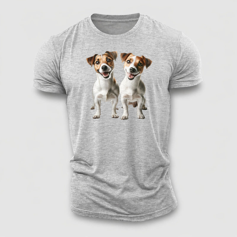 Two Jack Russels Cotton T-Shirt