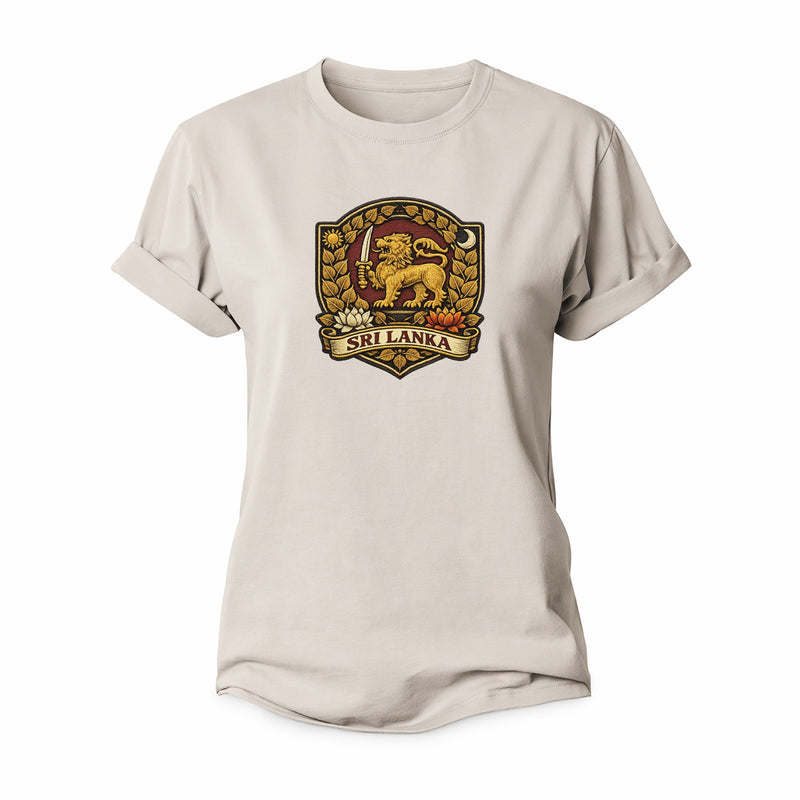 Sri Lanka Heritage Emblem Women's Cotton T-Shirt
