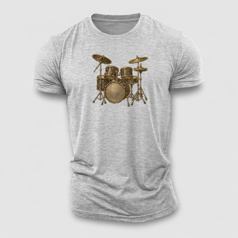 Drum Kit Vintage T Shirt Cotton T-Shirt