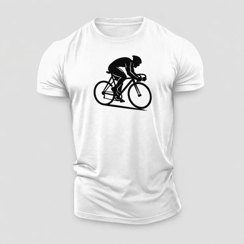 Sprint Cyclist Racing Stance Cotton T-Shirt